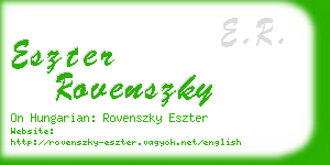 eszter rovenszky business card